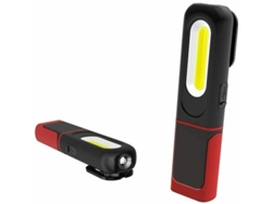 Linterna LED recargable 2 en 1 con luz de inspección COB de 3 W, rotación de 360°, imán y gancho para automóvil, camping y trabajo.