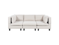 Sofá modular BELIANI Unstad de Poliéster Beige 228x76x72