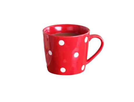 Taza XGF Lindo 200 ml de lunares taza de café taza de leche Cerámica Cerámica Jugo creativo Taza de agua Home Drinkwares rojo | Tazas (rojo)