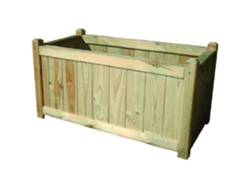 Banco De Flores De Madera No Montado 80 X 40 Cm Marrón Rectangular Caja Moderna Aucune