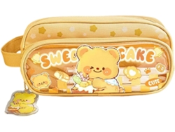 Estuche grande con cremallera y forma de animal, ideal para útiles escolares, Gokoco