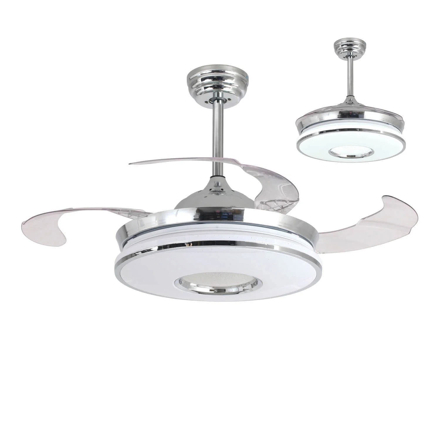 LÚZETE Techo Led Ventilador Retráctil Wisconsin 32+32W