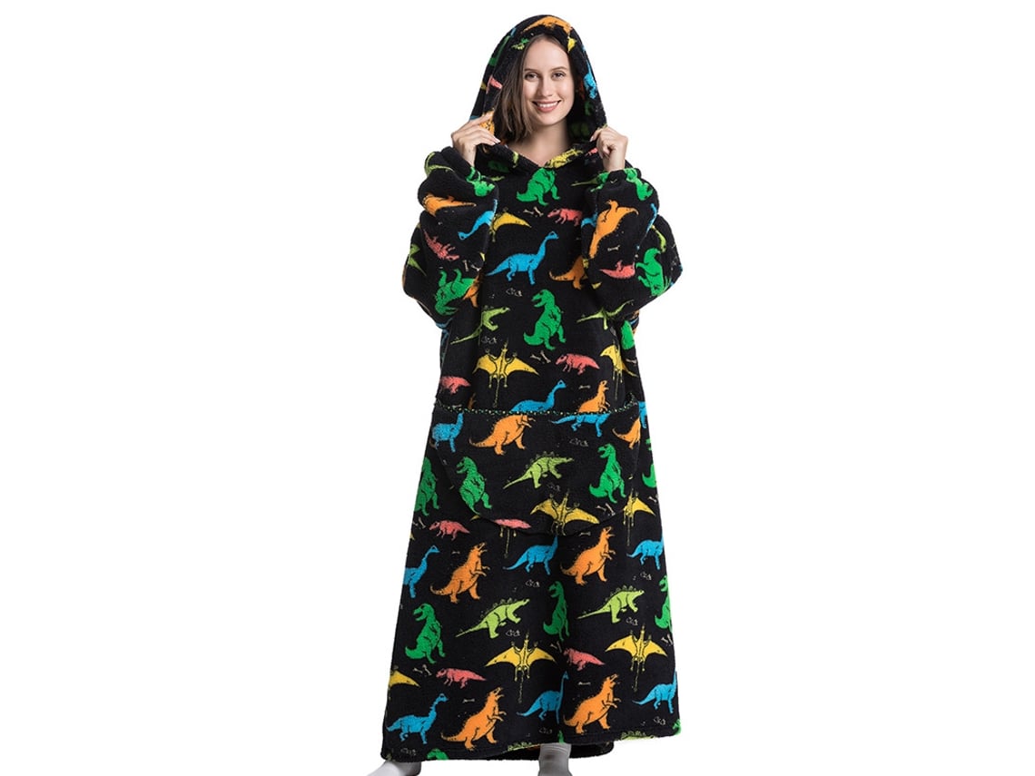 Manta Chrui Larga Con Capucha Para Regalar En Cumpleaños De Hombres Y Mujeres (dinosaurio)