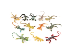 Conjunto De 12 Modelos De Lagarto Simulados Coloridos Brinquedos Educativos Para Crianças