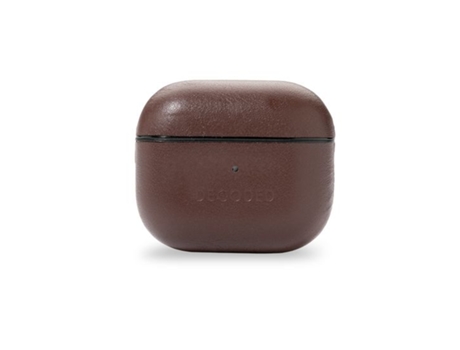 DECODED Funda de piel auténtica para los AirPods 3 de Apple Marrón