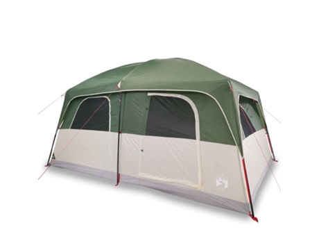 Tienda de campaña familiar para 10 personas VIDAXL impermeable verde