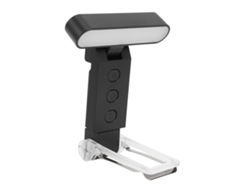 Lâmpada De Leitura Clip On Recarregável Usb Led 6 Níveis De Brilho 5 Cores Pasta Portátil Preta
