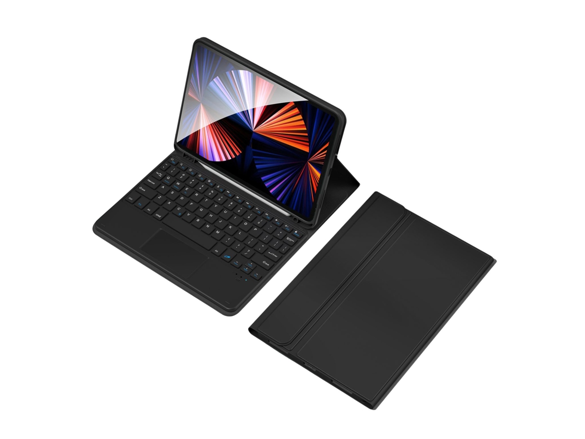 Caja De Cuero Pu Con Teclado Inalámbrico Bt Y Teclado Numérico Usb Para Tableta Ipad Air2/pro 9.7 Pulgadas