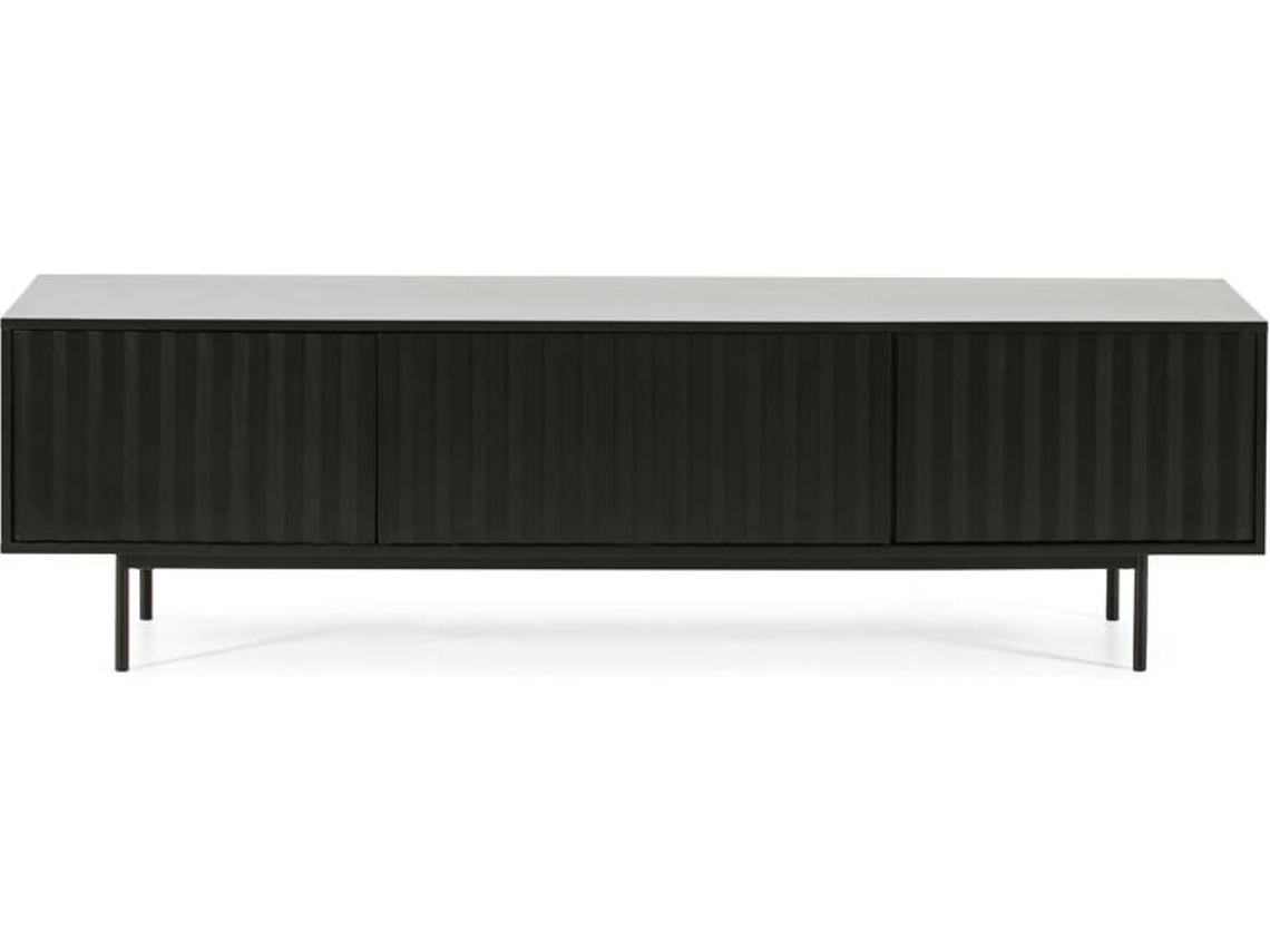 Mueble TV BAZAR MONDIALE Sierra (Negro - MDF - 180x40x52 cm)