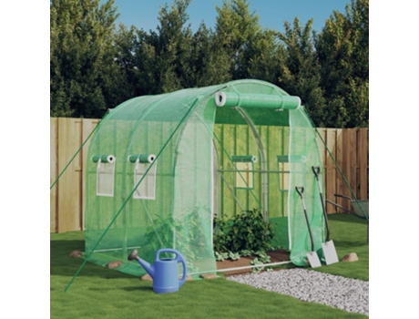 Invernadero VIDAXL con Estructura de Acero Verde 4 m² 2x2x2 m