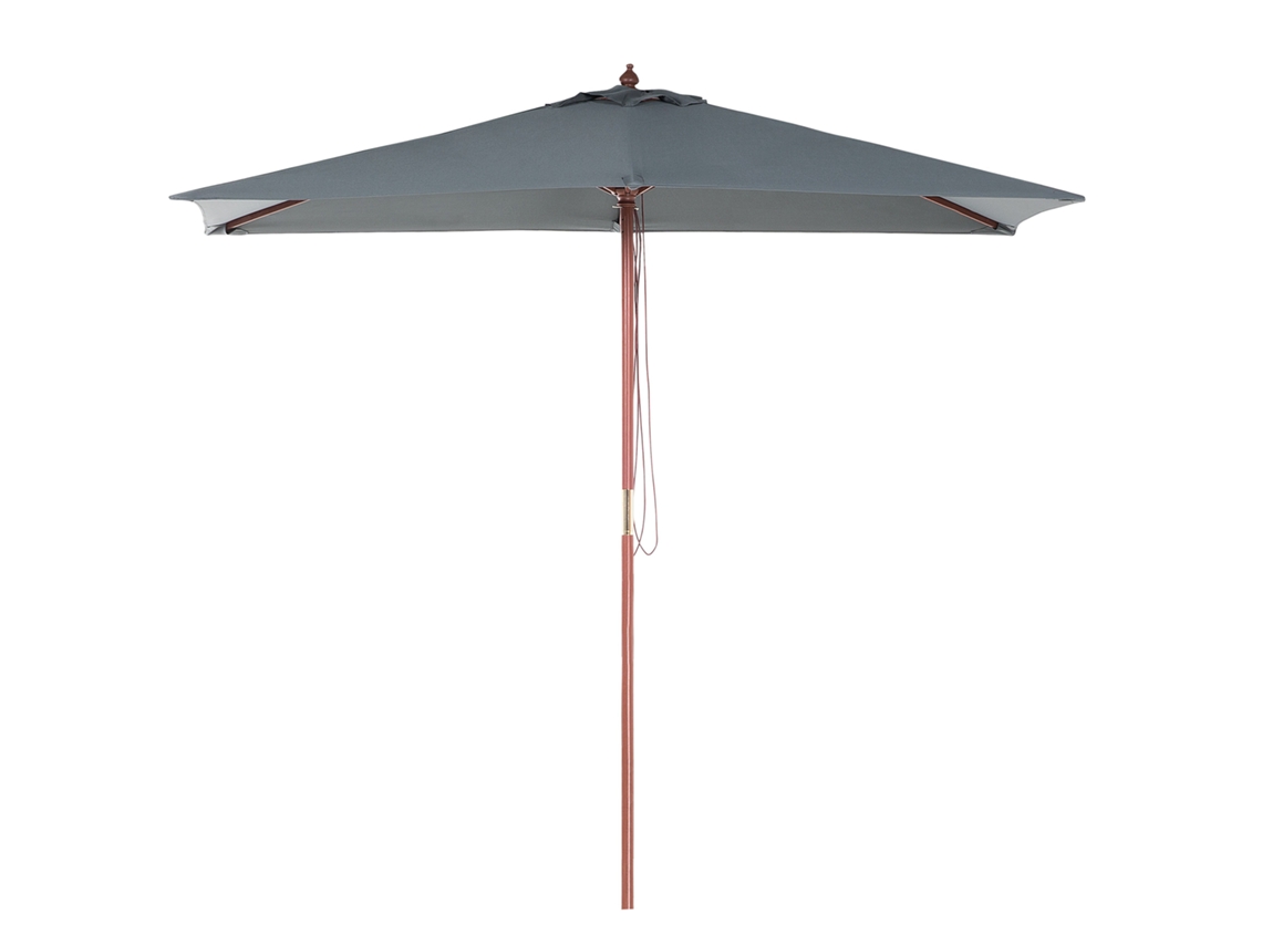 Sombrilla de jardín BELIANI Flamenco de Poliéster Gris 195x144x244
