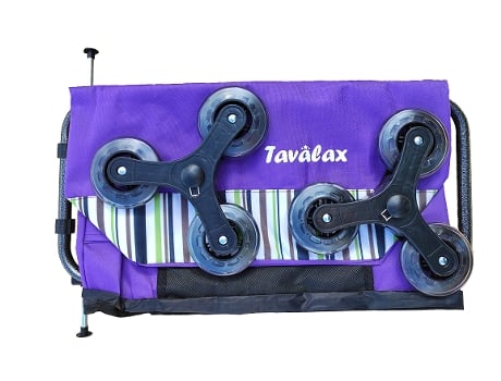 Carrito de Compras TAVALAX plegable con escaleras para subir y ruedas de cristal