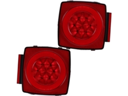 Conjunto De 2 Luzes Traseiras De Led Para Caminhões E Reboques Com Função De Sinalização Horizontal.