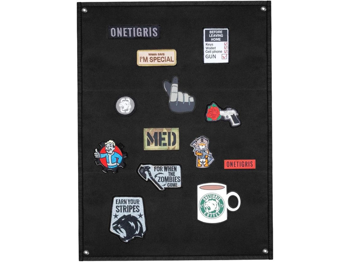 para recolección de parches tácticos, diseño portátil y flexible Panel plegable de arandela de servicio pesado para el uniforme de moral de combate de EIOORORRIY