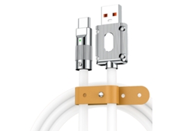 Cable de carga rápida YHL de 120 W con silicona líquida y aleación de zinc de 6 A para teléfonos móviles y datos.