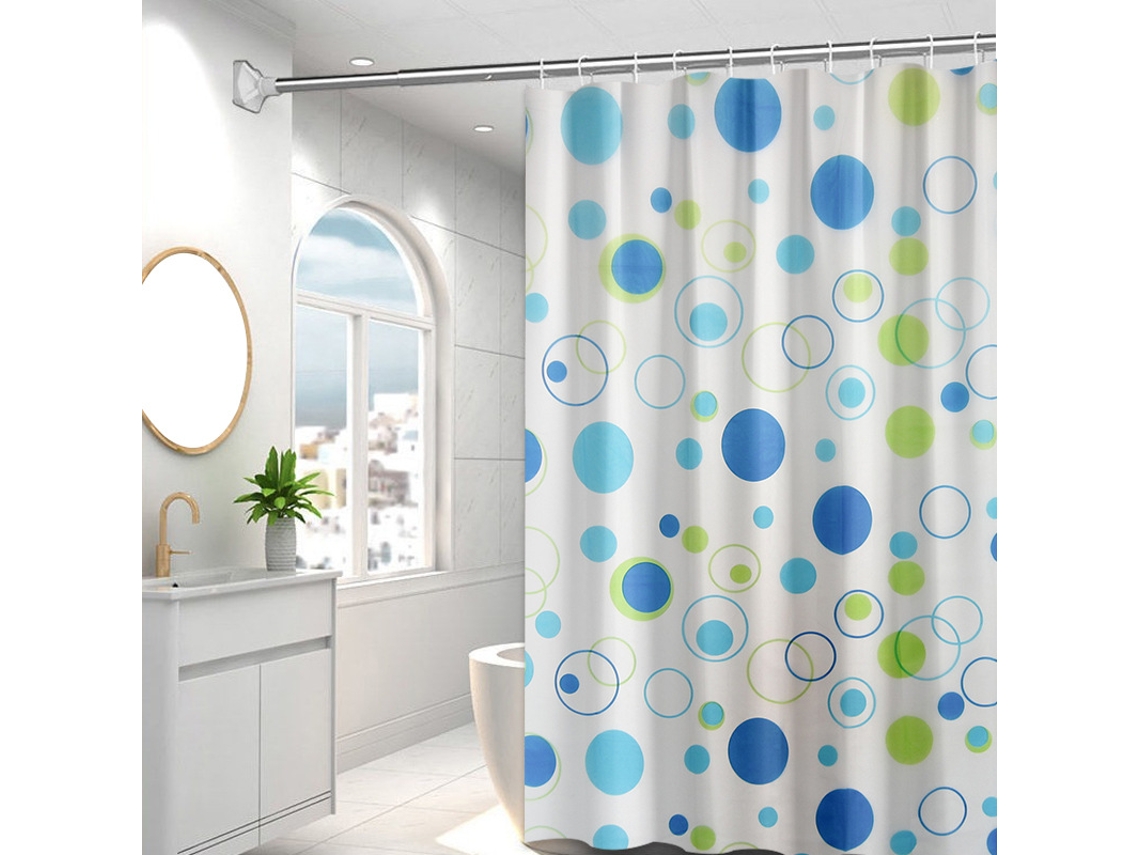 180*200 Cortina De Ducha- 180*200 Cm Hebilla De Metal con Gancho
