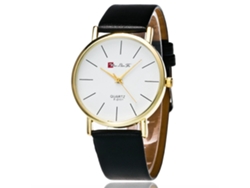 Reloj De Pulsera Analógico De Cuarzo Para Mujer Con Correa De Cuero Informal Fd055 Blanco
