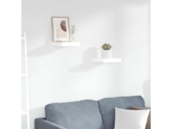 Estante Flotante De Pared | Estante Flotante | Estantería Pared 2 Uds Mdf Blanco Brillo 23x23,5x3,8cm