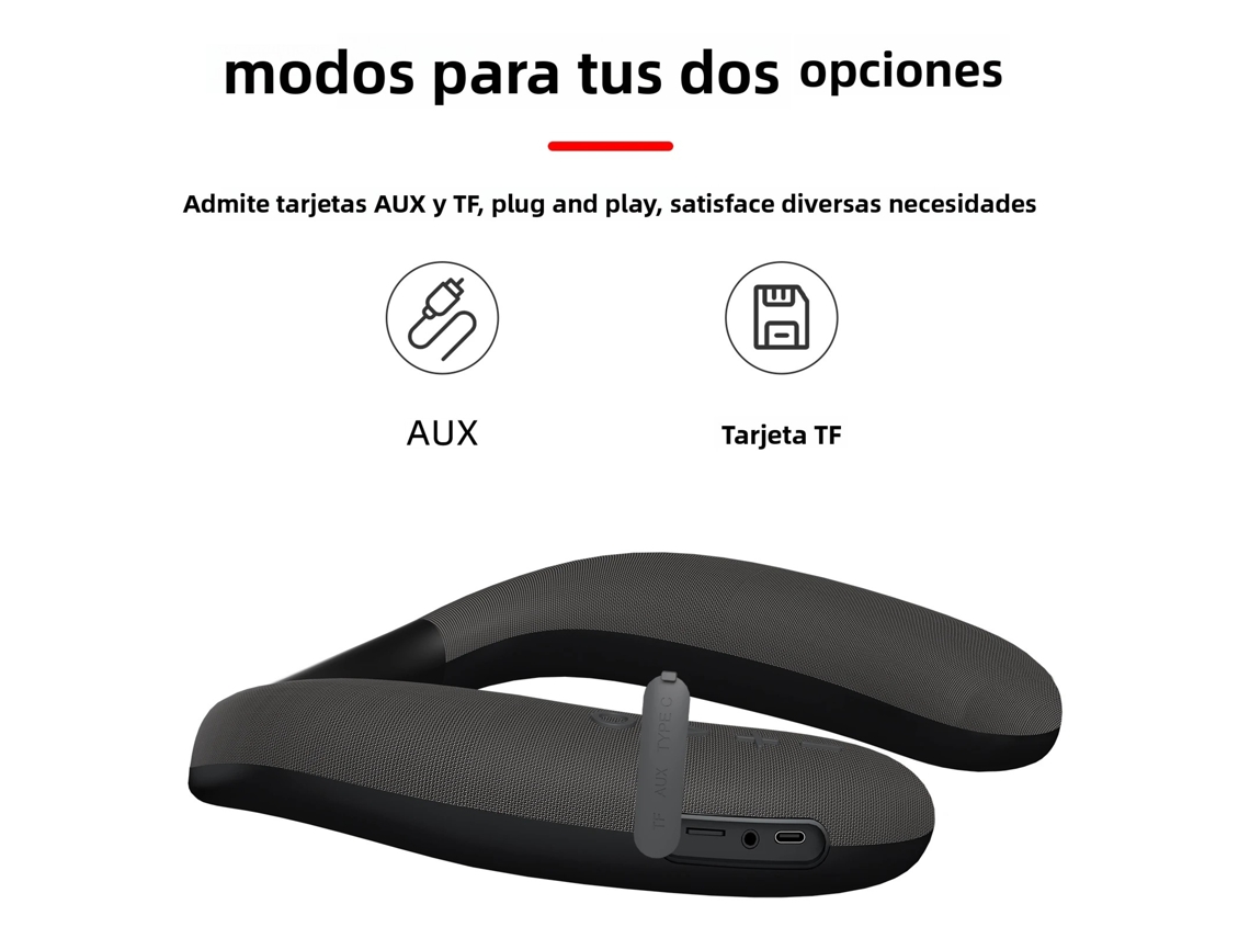 Altavoz De Cuello Ebs-918 Con Reproducción Inalámbrica De Tarjeta Tf