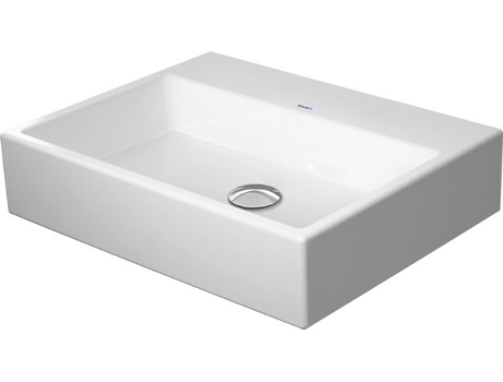 Lavabo DURAVIT Vero Air 60x47cm, sin rebosadero, con banco con agujero para grifo, sin agujero para grifo, pared trasera lijada y acristalada