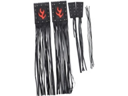 Par De Pompons Pretos De Pu Para Guidão De Motocicleta.
