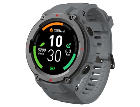 Smartwatch Ritmo cardíaco Presión arterial Tiempo Música Batería 30 días al aire libre Gris