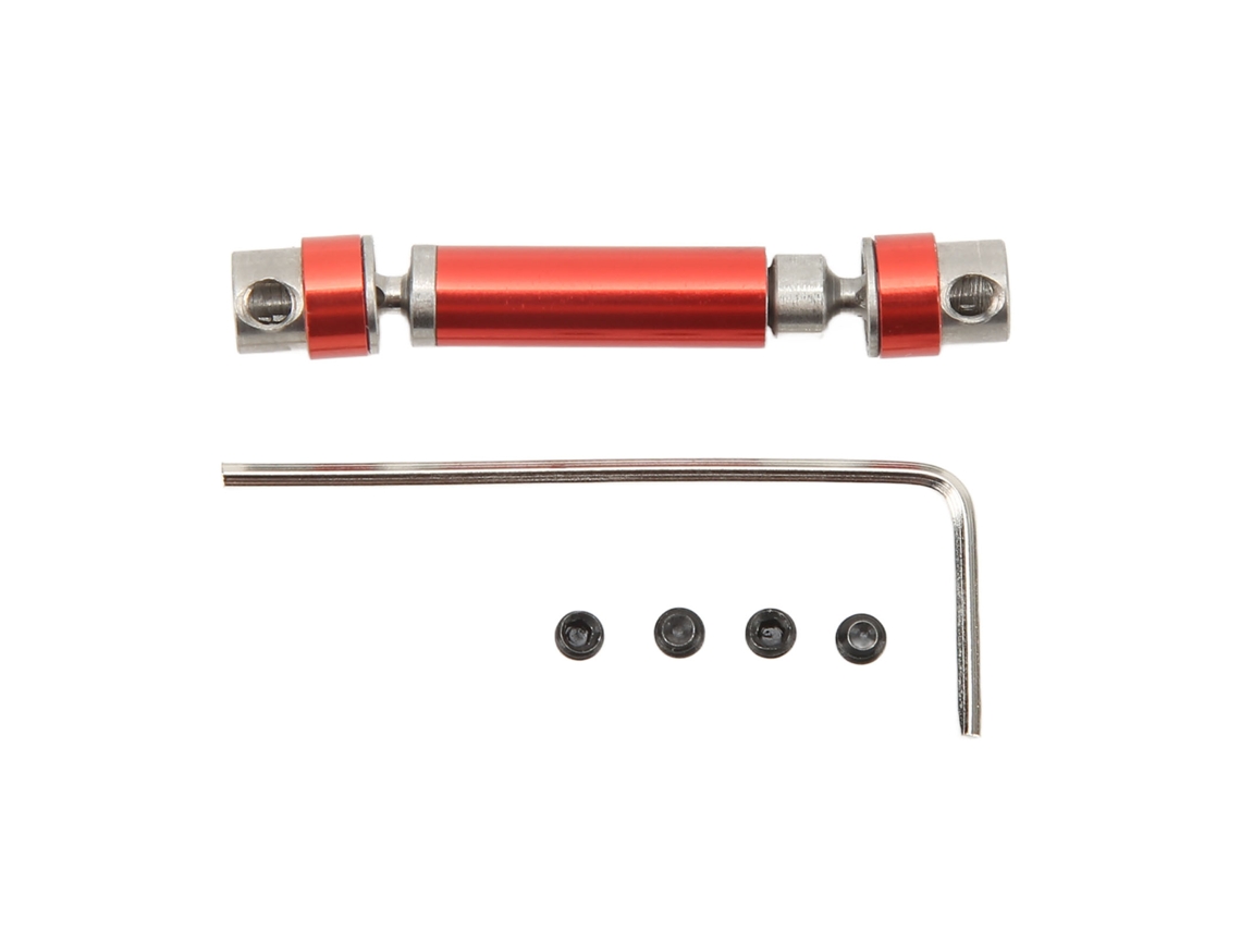 Eje De Transmisión De Acero Para Coche Rc Axial 1/24 Scx24, Accesorio De Escalada De 45-60 Mm, Rojo