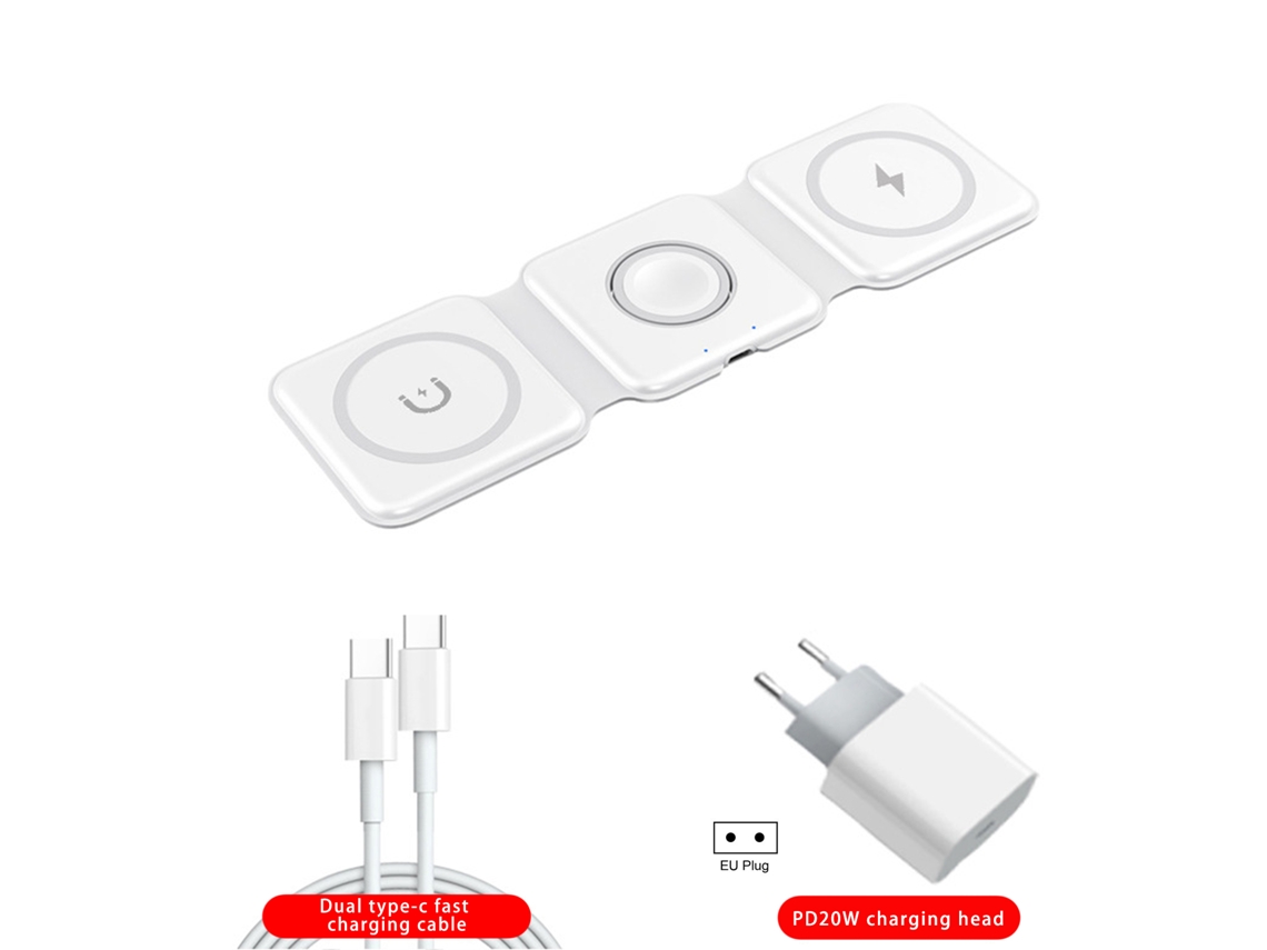 Cargador Inalámbrico (carga Inalámbrica 3 En 1 Carga Rápida 20w)
