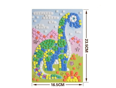 Hecho a mano 3d niños mosaico diy pegatinas de cristal arte - espuma eva juguetes educativos creativos10 SLOWMOOSE