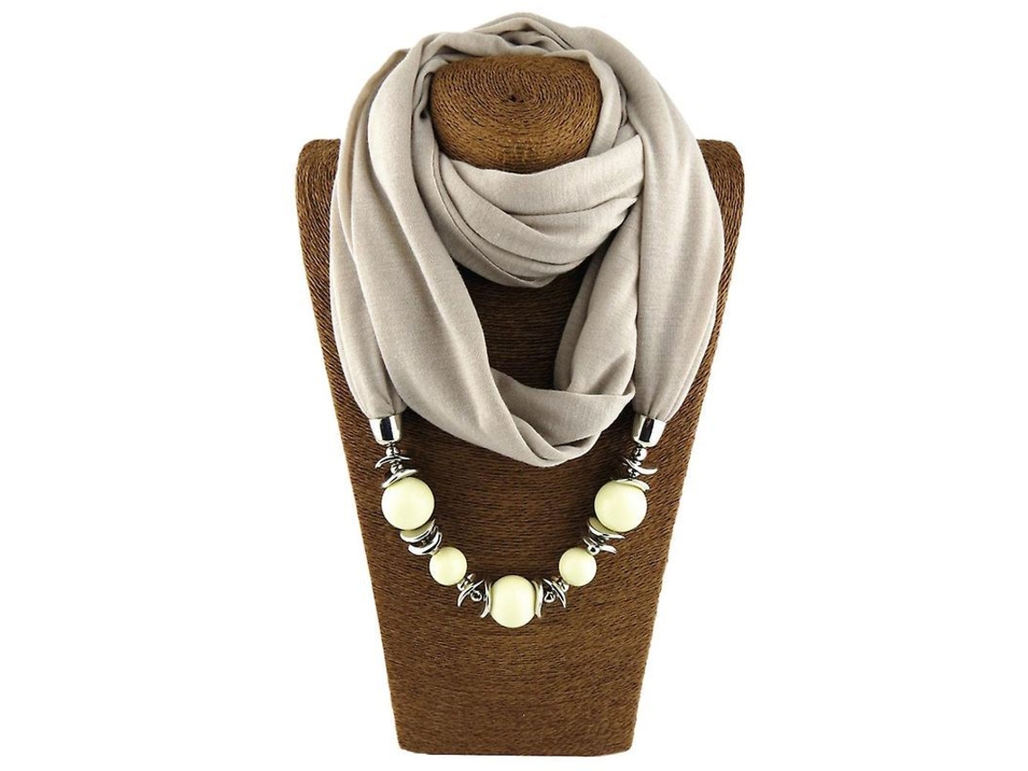 Collar étnico ligero de poliéster Bufanda 2026 con colgante para mujer - Elegante y a la moda