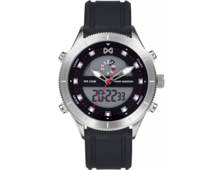 Reloj Digital MARK MADDOX Hombre (Goma - Negro)