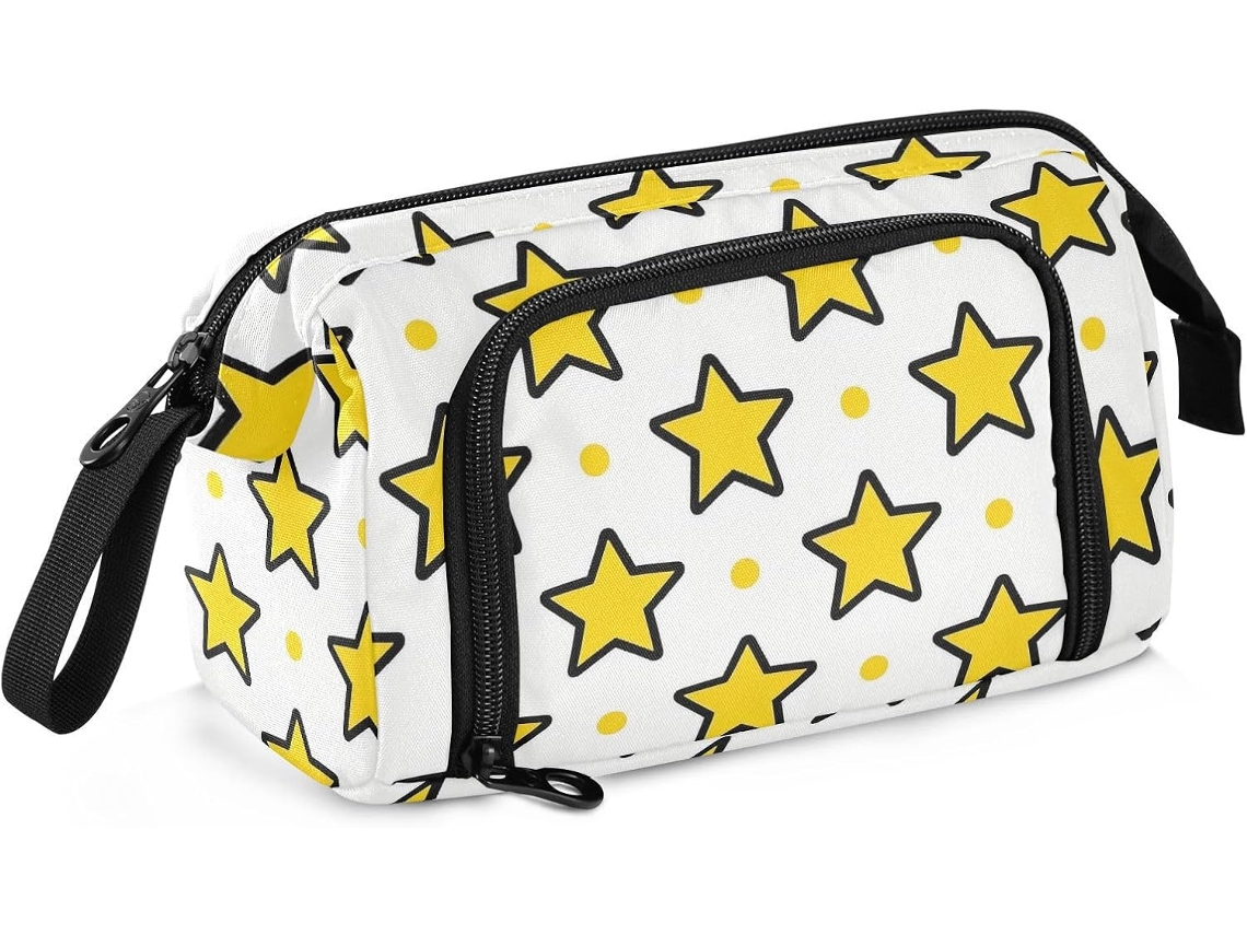Besportble Estuche De Gran Capacidad Con Compartimento Para Adultos Y Estrellas Amarillas 24 X 9,5 X 15 Cm