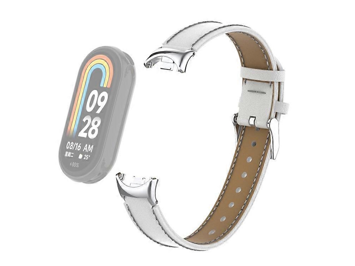 Correa para Xiaomi Smart Band 8 con costuras, cuero de microfibra y conector Vledary