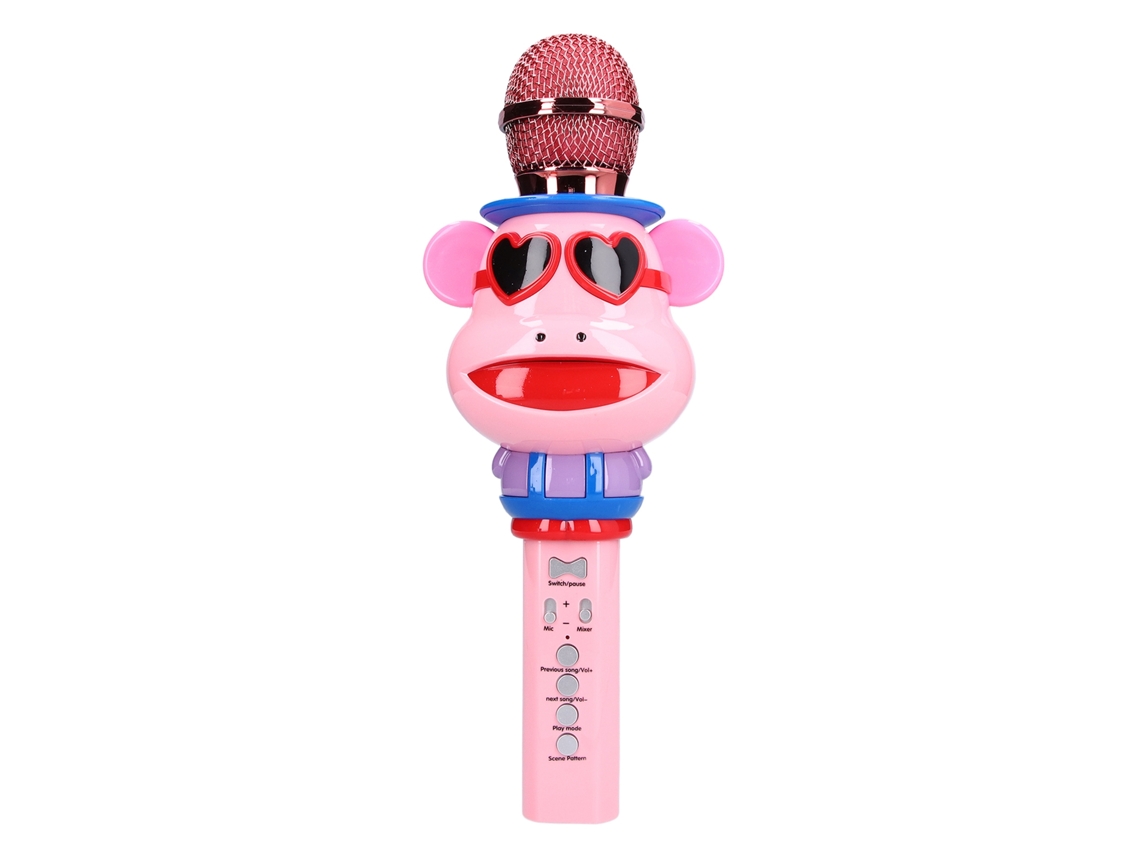 Ats-juguetes De Karaoke Portátiles Inalámbricos Infantiles Cartoons, Regalo De Cumpleaños Para Niños, Rosa