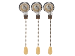 2026-3 Piezas Interruptor De Cadena Para Ventilador De Techo Lámpara Antioxidante Reemplazo Luz Techo 250v 125v
