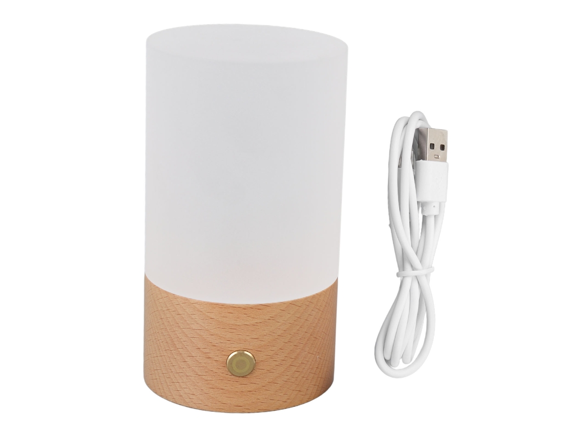 Rebe-lámpara De Mesa Led De Madera 3000k Luz Cálida Toque Y Regulable Usb Portátil Para Dormitorio Cocina Camping