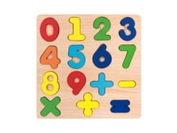 Ats-tablero De Números De Madera Para Niños Puzzle Educativo Aprendizaje Temprano 0-9 Juguete De Cognición Numérica Para Bebés