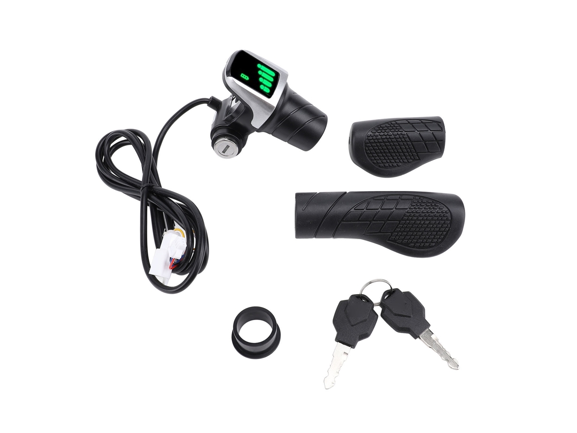 2026-mango Twist Grip Throttle 36v Con Display Lcd Bloqueo Con Llave Indicador De Potencia Para Scooter Eléctrico Manillar 22.5mm