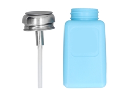Dispensador De Disolvente Antiestático Esd De 200 Ml, Botella Cuadrada Con Tapa De Acero Inoxidable Azul.