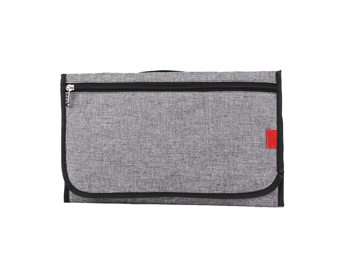 Cambiador Portátil Multifuncional Para Bebés - Alfombrilla De Viaje - Gris