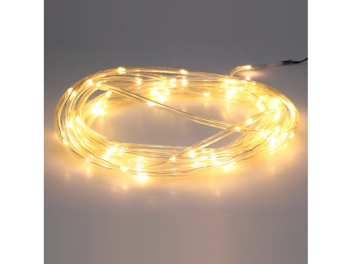 LEDKIA Manguera Slim LED Redonda 220V AC 14 LED/m Blanco Cálido IP44 7.5m 2700K