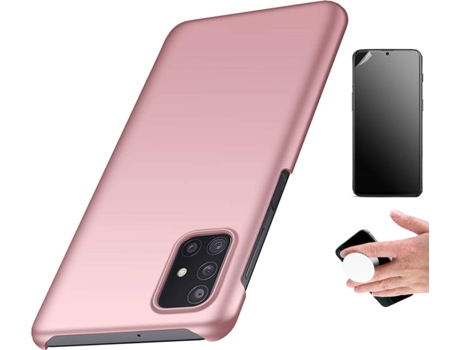 Kit Carcasa Y Protector Realme 7 4G Ultimatte Turtleshell Y Popsocket Rosa