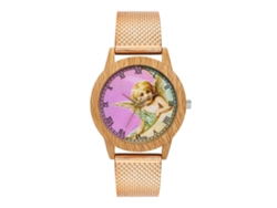 Reloj De Cuarzo Con Correa De Silicona Dial Redondo Numerales Romanos Unisex (oro Rosa)