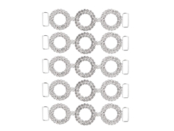Conectores Para Bikini Con Diamantes De Imitación De Cristal, 3 Formas Circulares, Hebillas Para Zapatos, Accesorios Para Joyería Diy