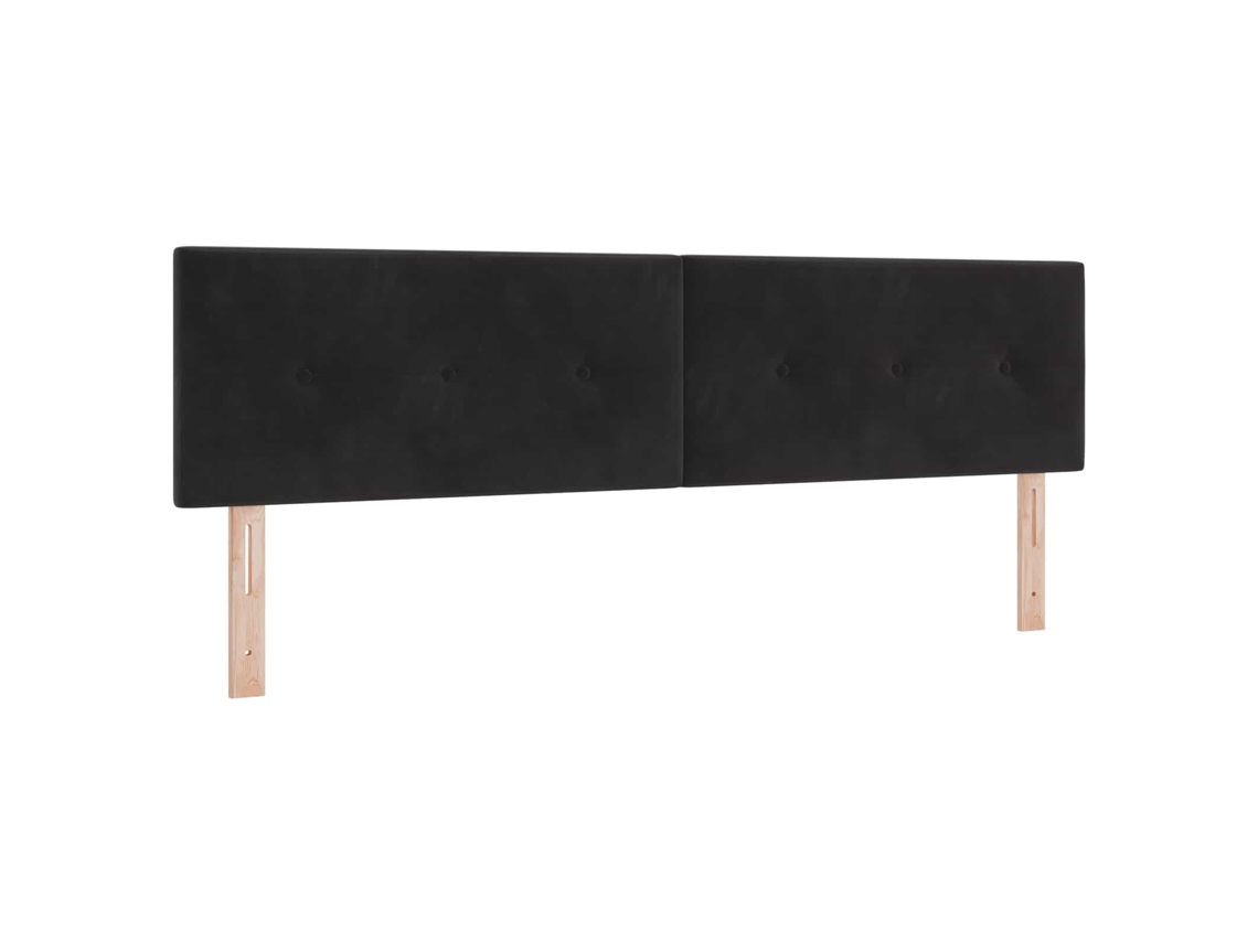 Maison Exclusive - Cabecero Led Con Tira De Luces Led Negro 180 Cm Poliéster