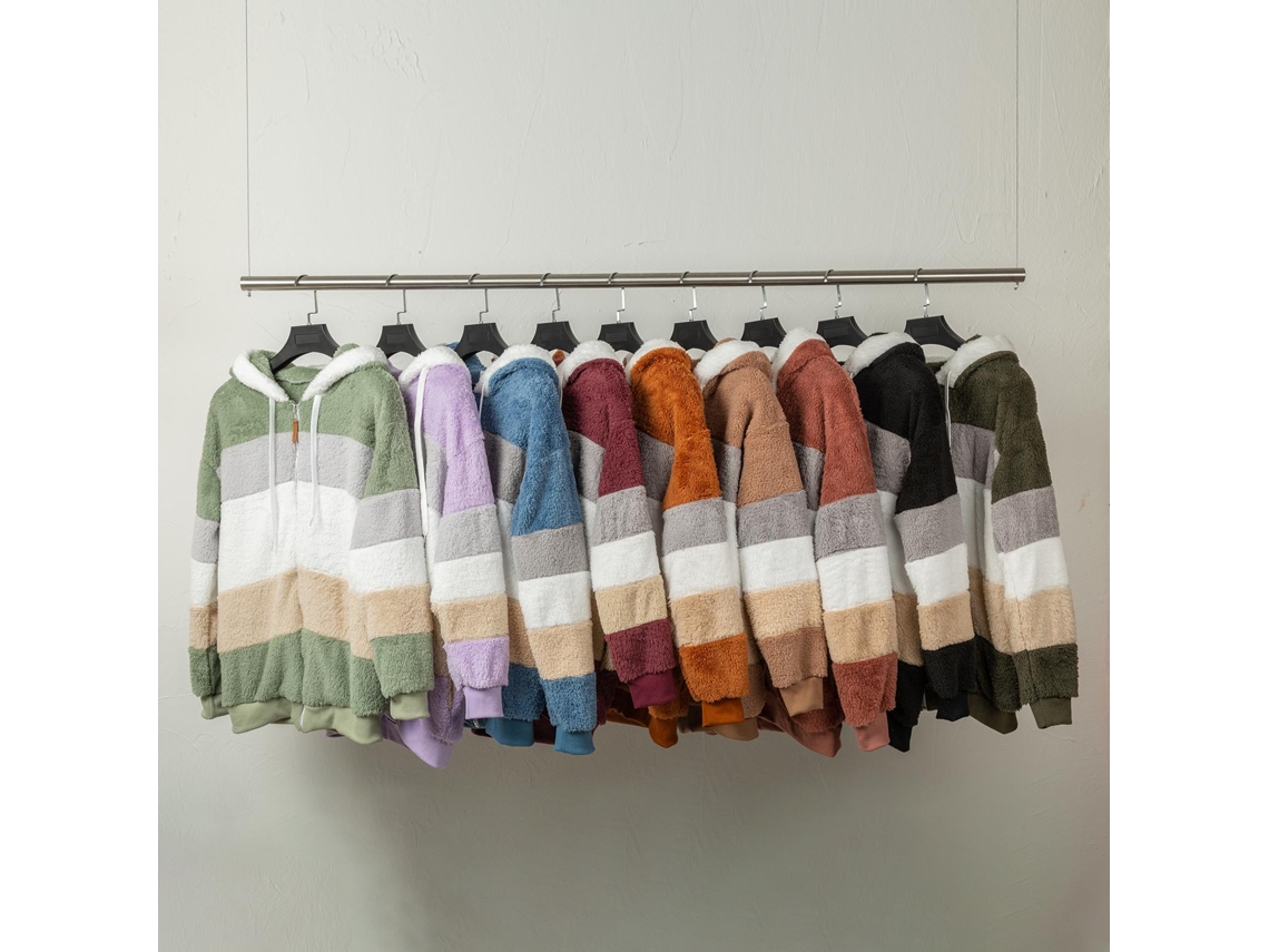 Abrigo De Invierno Para Mujer, Peludo, Con Capucha, Mangas Largas, Bolsillos, Cremallera, Cálido Y Suave.