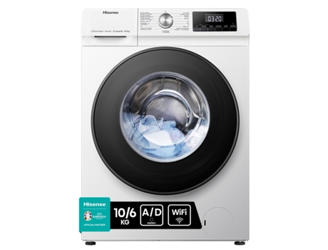 Lavasecadora HISENSE WDQA1014EVJMW (6/10 kg - 1400 rpm - Blanco)