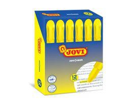 Pack 12 Marcadores Fluorescentes Cera Gel Amarillo