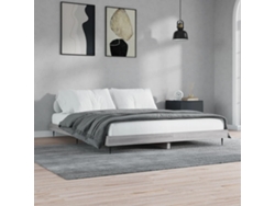 Estructura De Cama Madera De Ingeniería Gris Sonoma 200x200 Cm