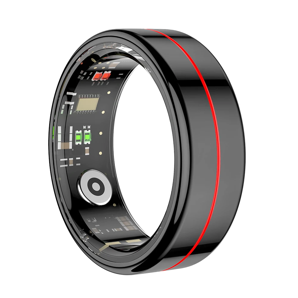 (talla 8, Negro) Anillo Inteligente, Monitor De Salud Para Natación, Ligero, Para Monitorizar La Frecuencia Cardíaca Y El Oxígeno En Sangre.